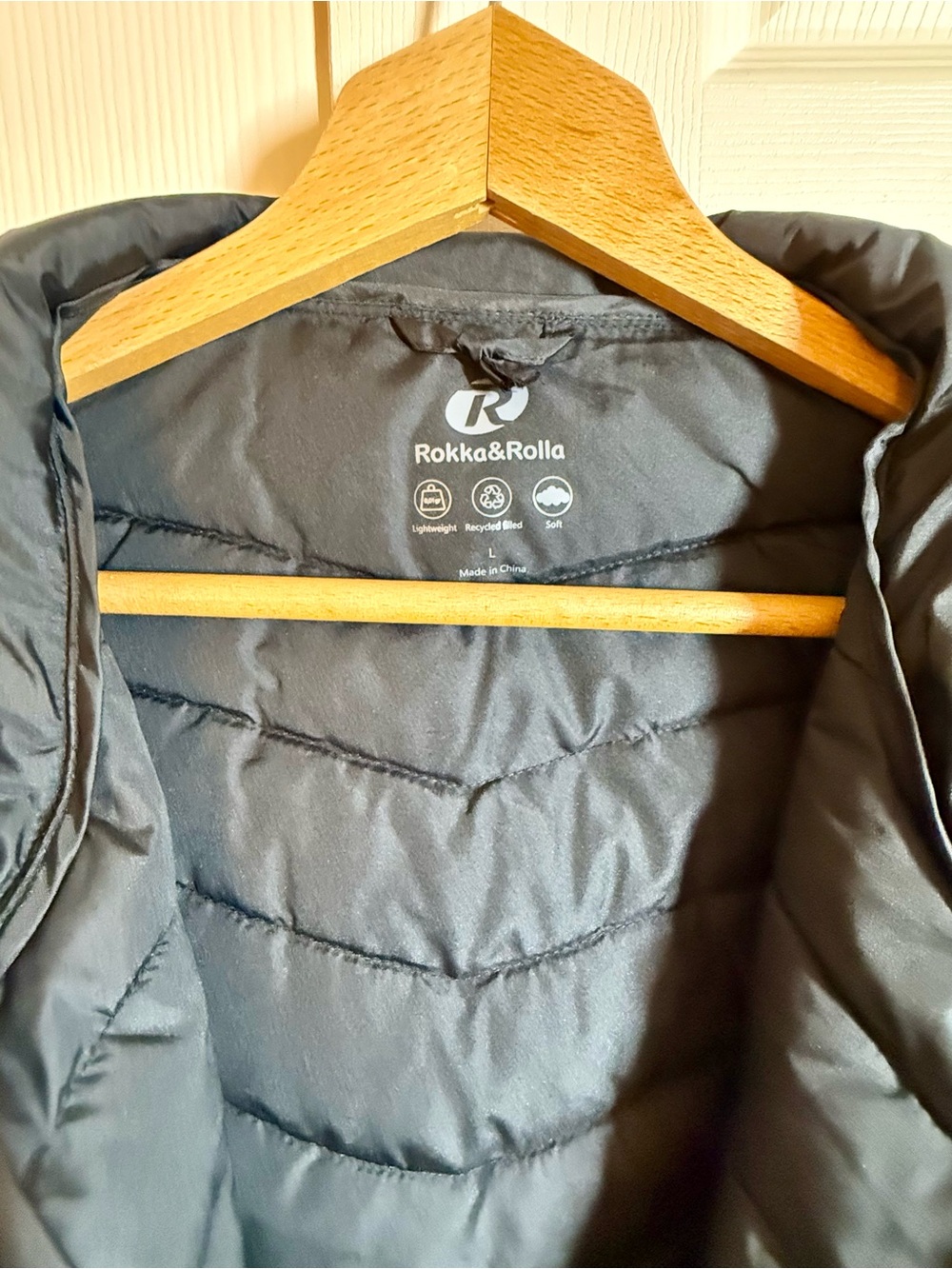 Womens Rokka&Rolla  Black Puffer Jacket size large